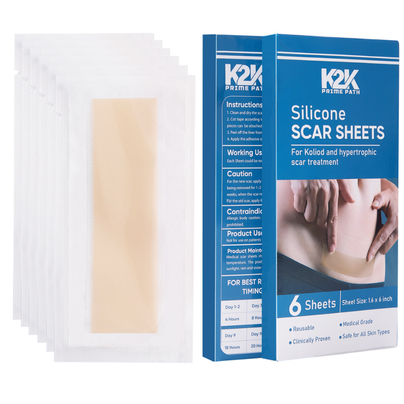 K2K PrimePath ultra-thin reusable silicone scar sheets