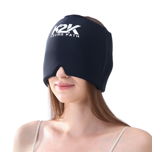 K2K PrimePath Migraine Relief Cap hot and cold gel head wrap