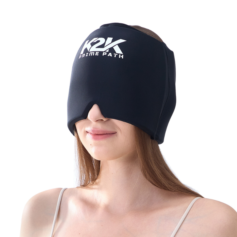 K2K PrimePath Migraine Relief Cap hot and cold gel head wrap