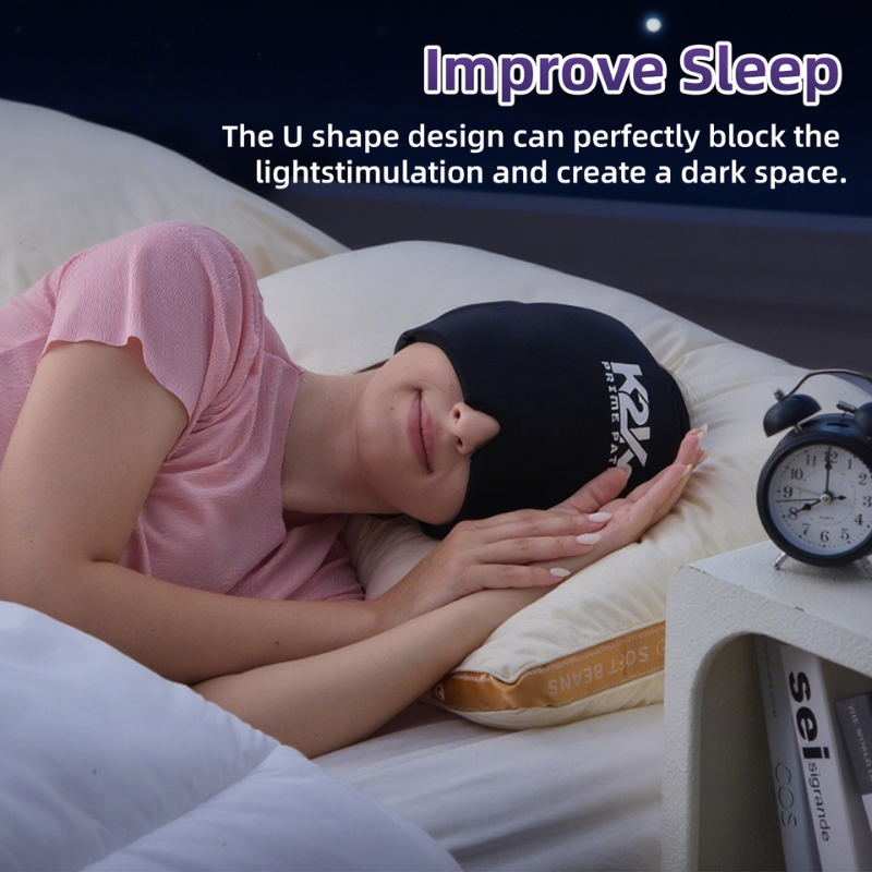 K2K PrimePath Migraine Relief Cap hot and cold gel head wrap